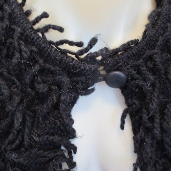 ✨ Textured Black Shaggy Knit Cardigan ✨ - Picture 4 of 4